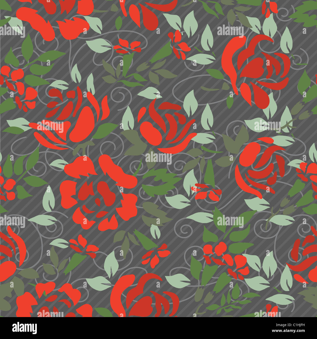 Repeating floral pattern Stock Photo