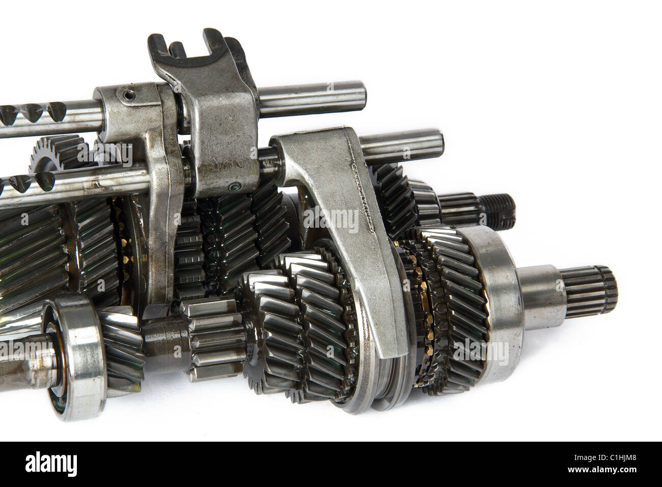 Transmission gears , isolated, on a white background Stock Photo