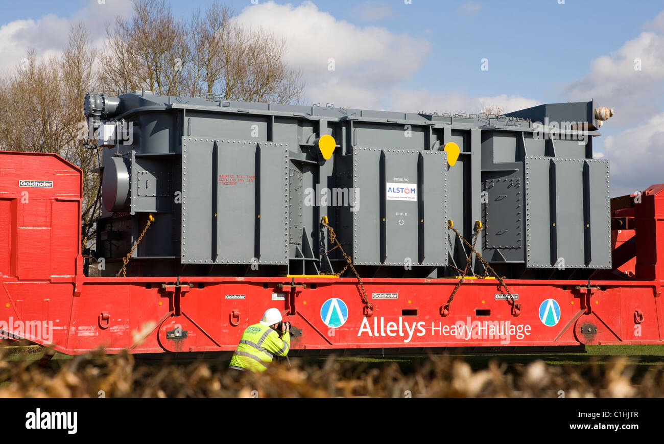 Alstom Heavy Haulage Electrical National Grid transformer, being