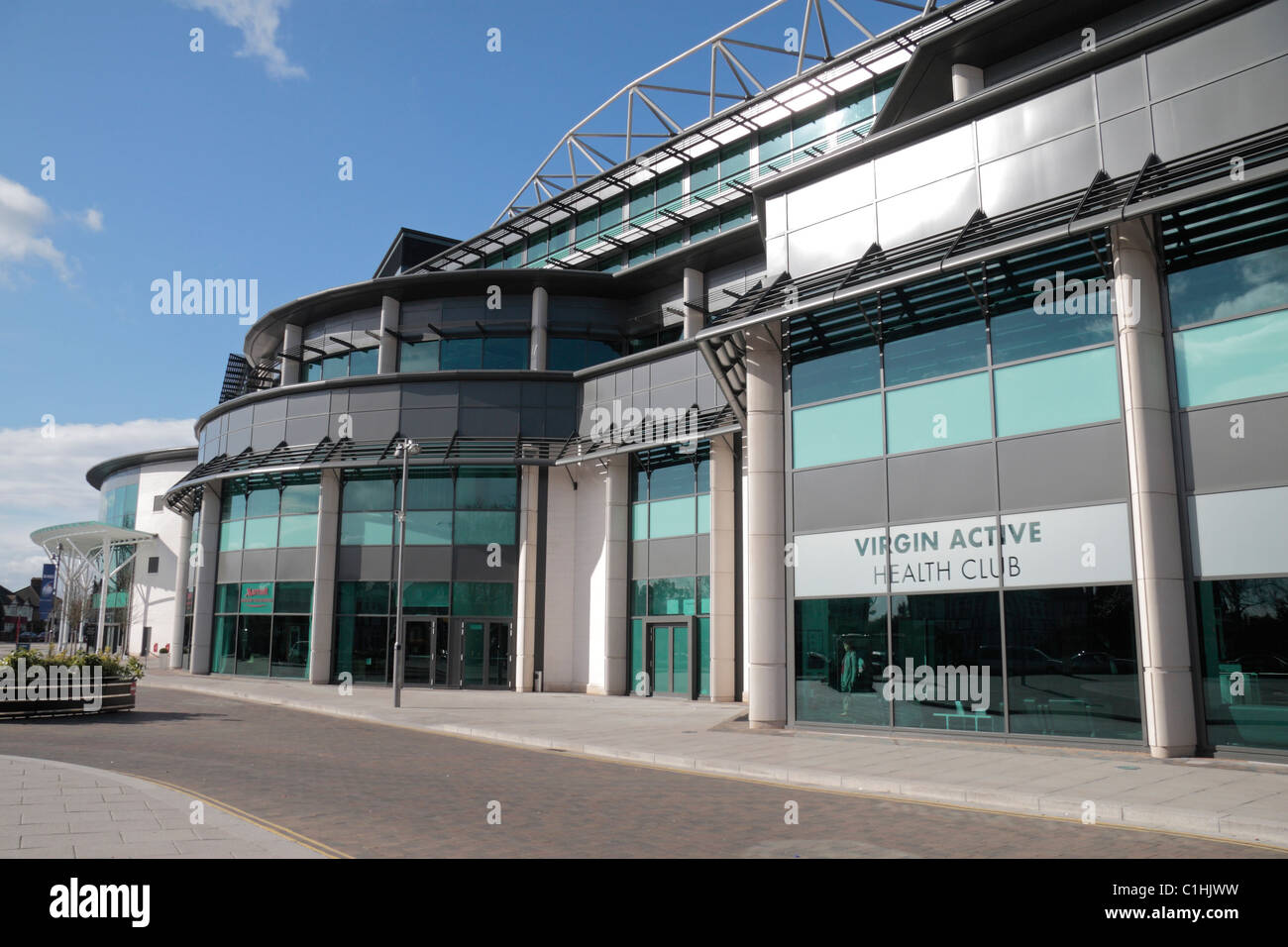 The Virgin Active Health Club, part of Twickenham Rugby Stadium, London, UK. Stock Photo