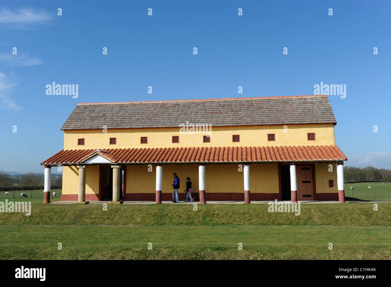 Wroxeter Replica Roman Town House built for TV show Stock Photo