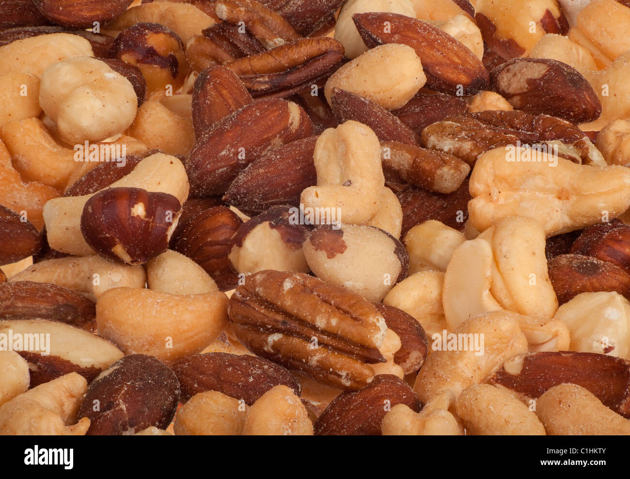 This is a closeup of mixed nuts Stock Photo Alamy