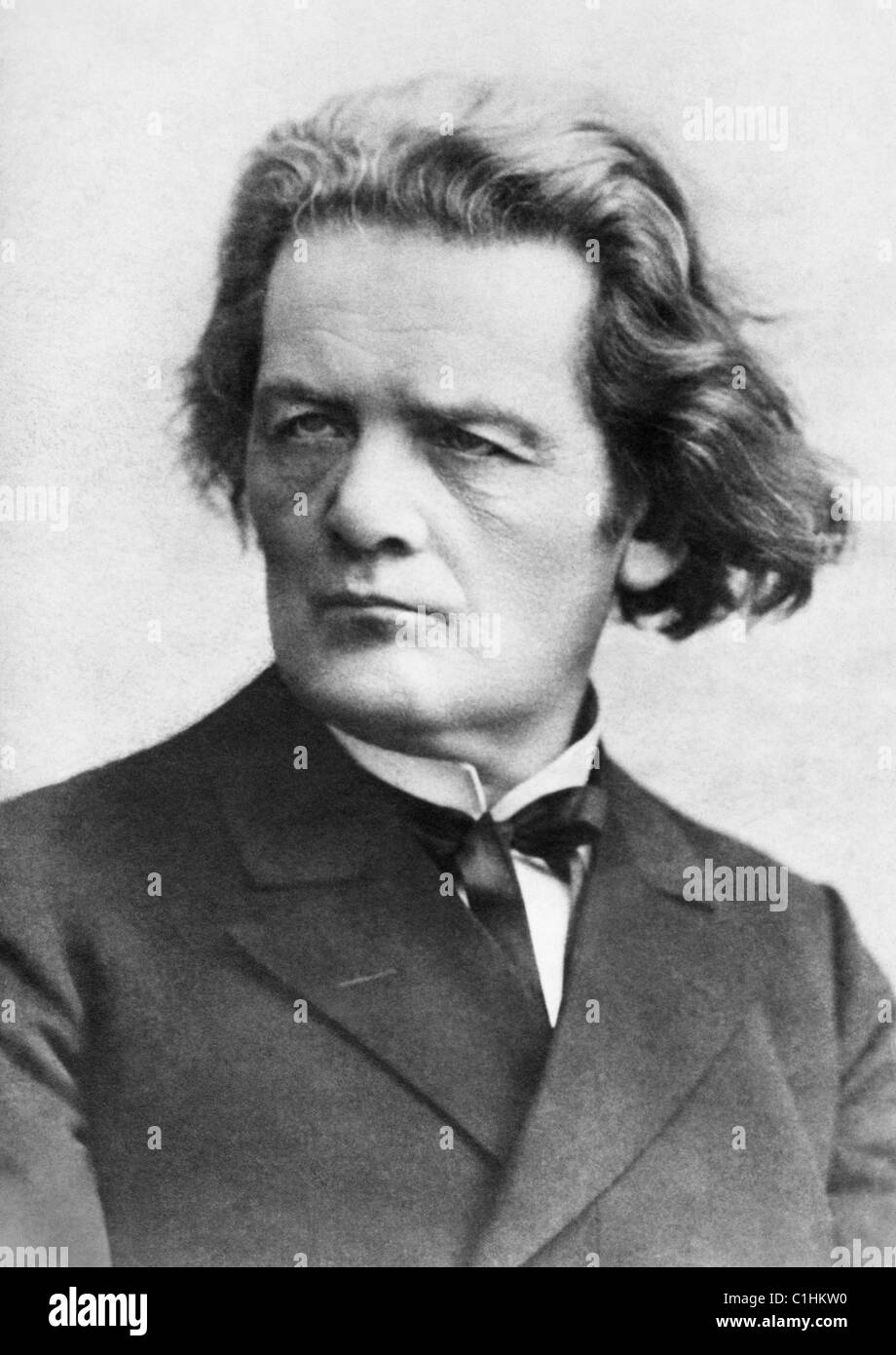 Vintage portrait photo of Russian pianist, composer and conductor Anton Rubinstein (1829 – 1894). Photo circa 1890. Stock Photo