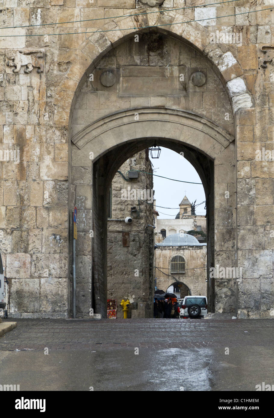 Gates of Jerusalem,St Stephen's gate Stock Photo