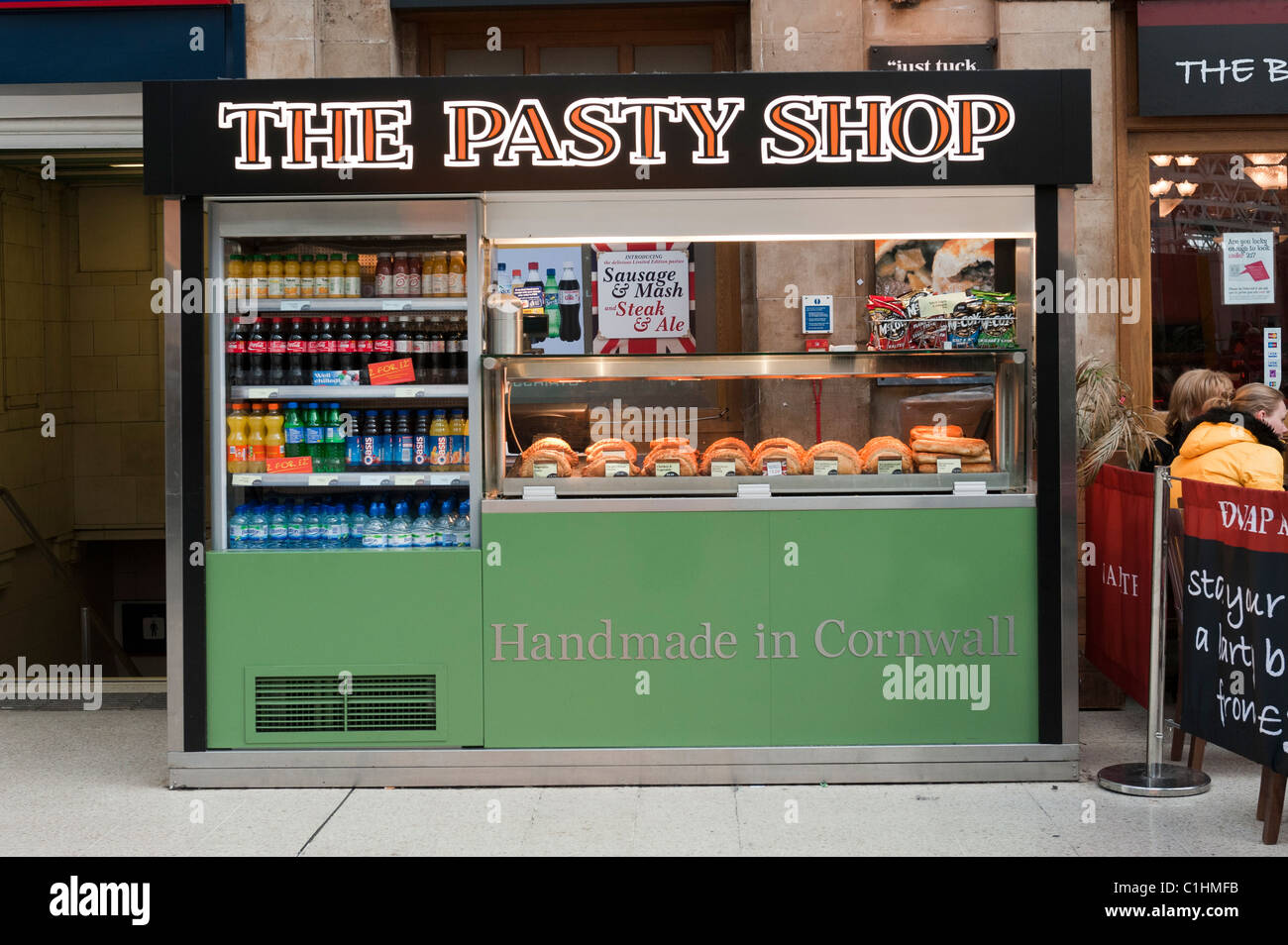 The Pastry Shop, fast food kiosk at Waterloo Station, London Stock