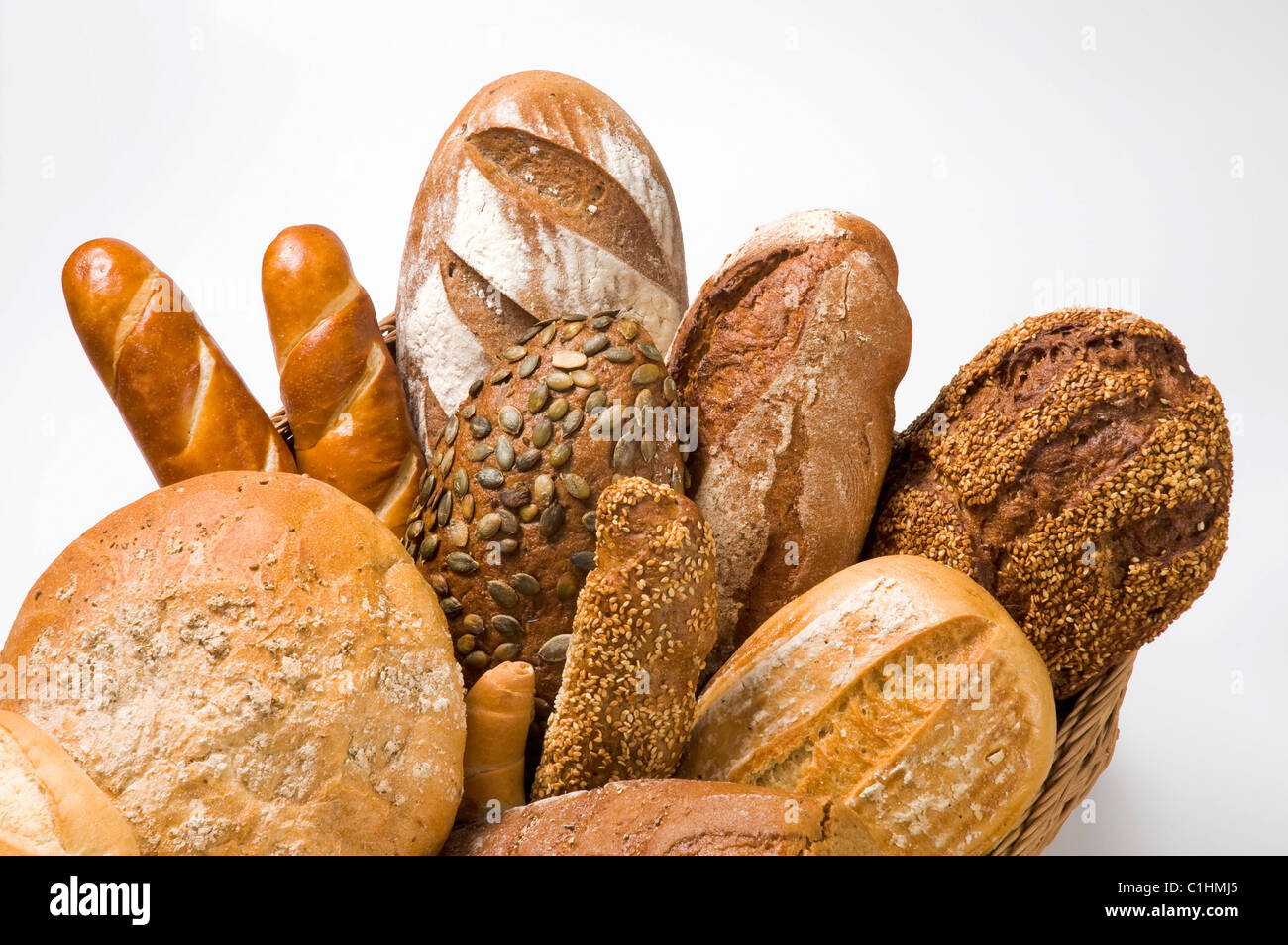 Various types of bread Stock Photo Alamy