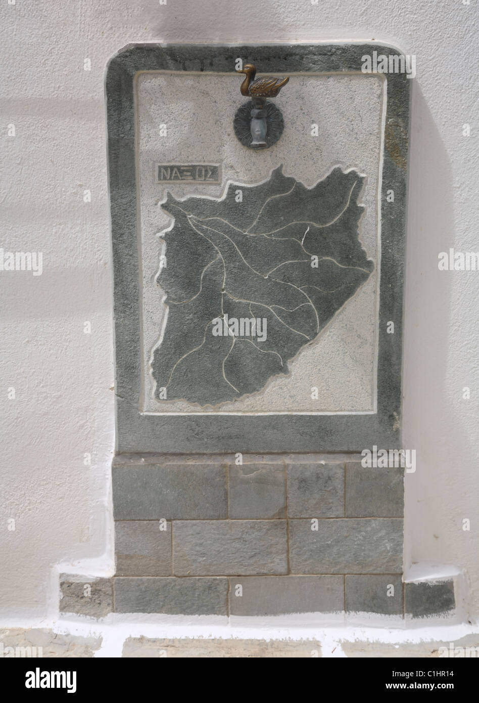 Public Drinking Water Tap With Relief In The Shape Of The Island Duck public-drinking-water-tap-with-relief-in-the-shape-of-the-island-duck