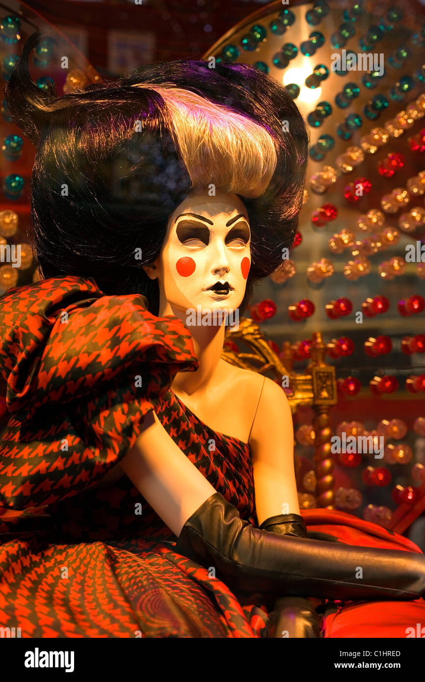 Selfridges Christmas shop window display, Oxford Street, London, UK, Stock Photo