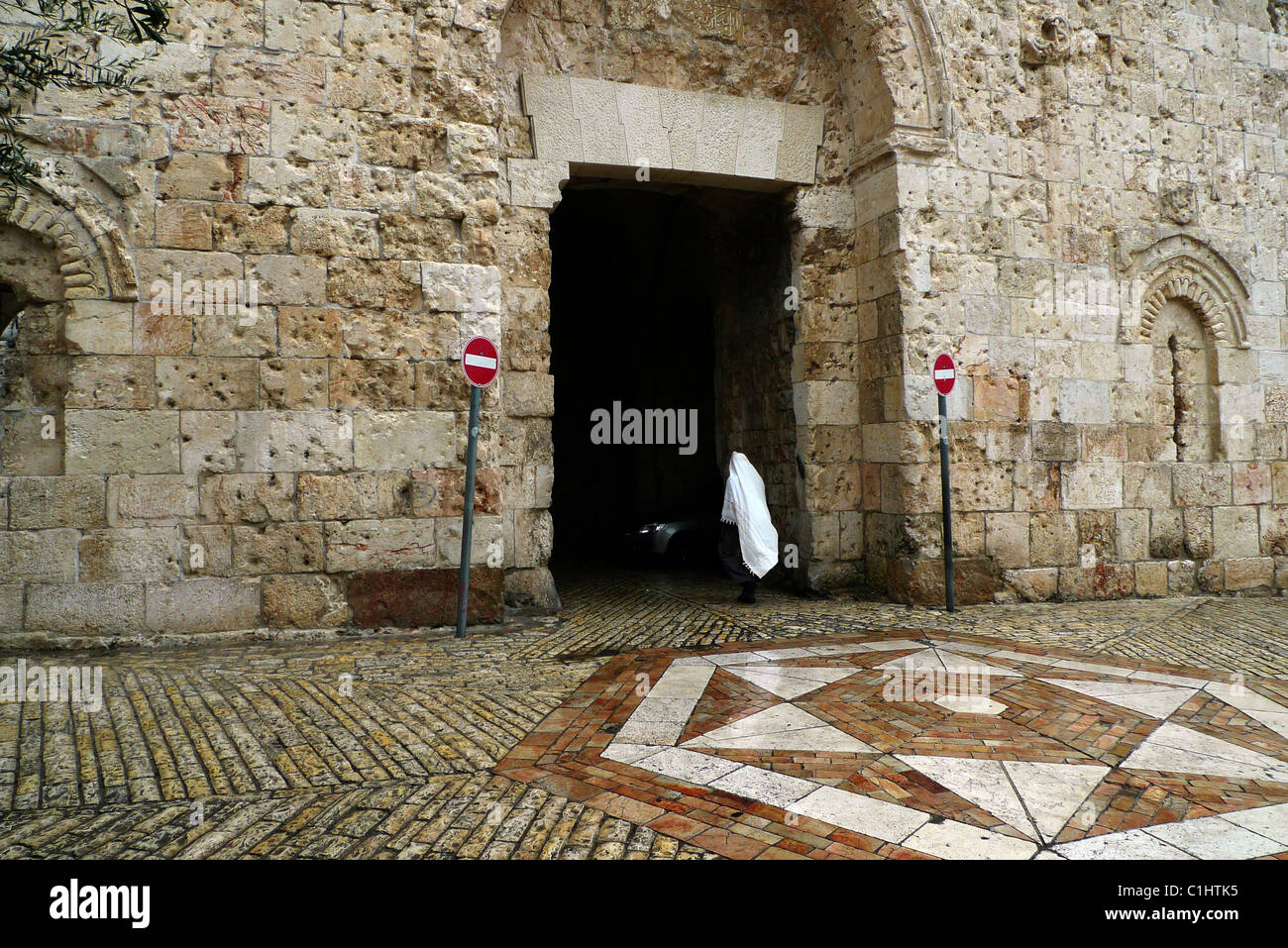 Gates of Jerusalem,Zion Gate Stock Photo