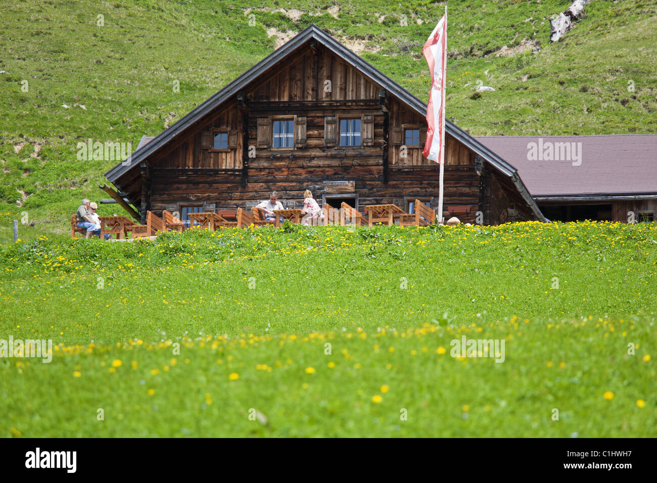 Alp hut on Sulzenalmen, Filzmoos, Salzburger Land, Austria, Europe Stock  Photo - Alamy