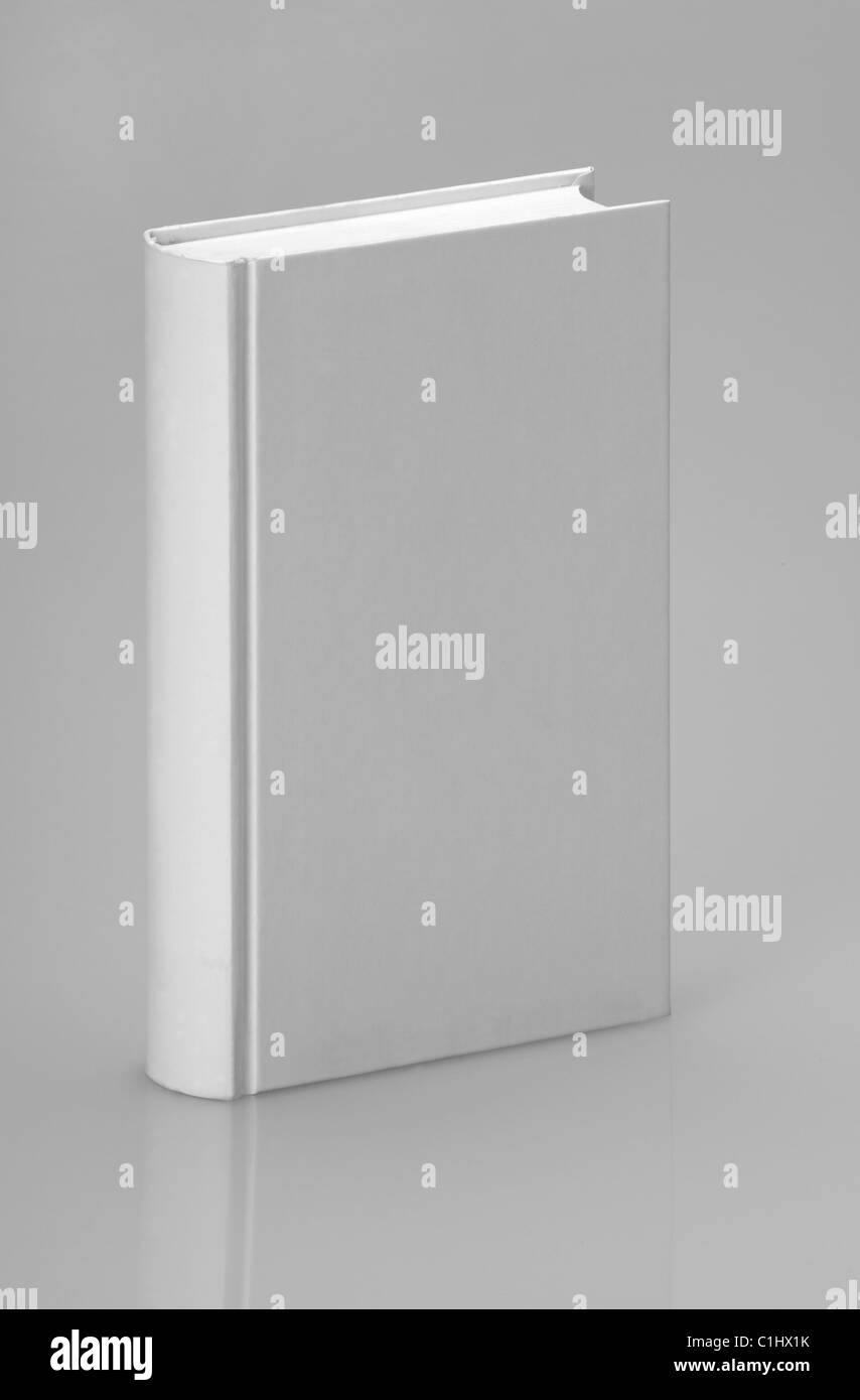 White, plain, standing book for design layout Stock Photo