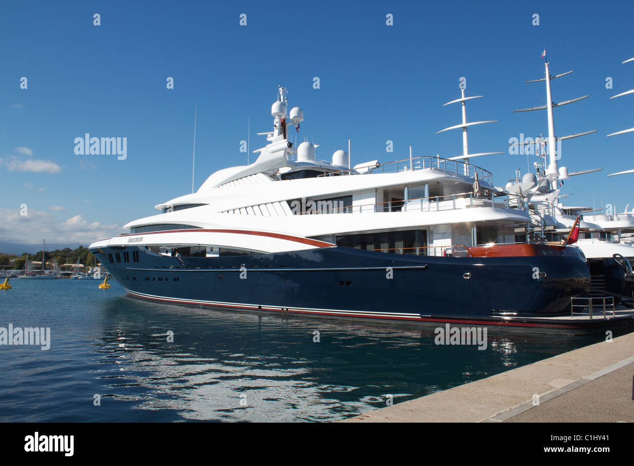 Yacht, Port Harbour, Antibes, France Stock Photo Alamy