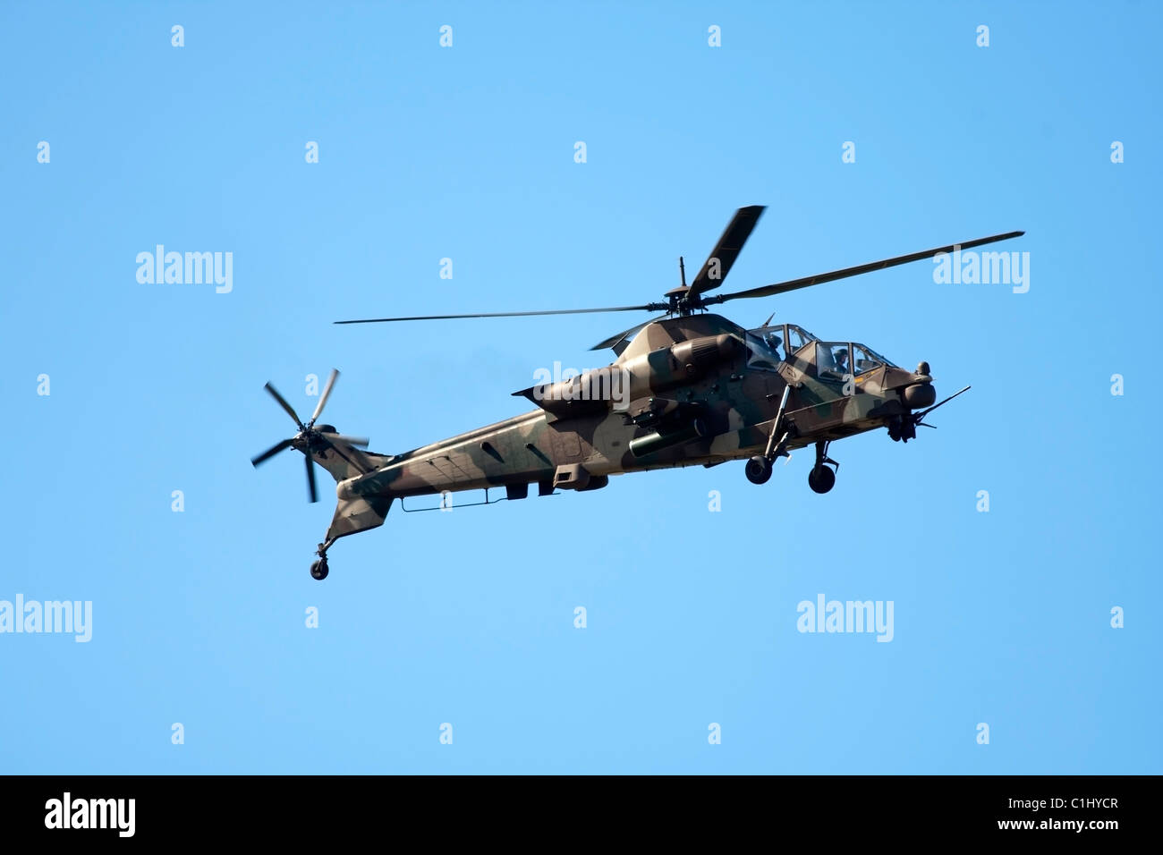 Rooivalk attack helicopter helicopter at air show in Cape Town South ...