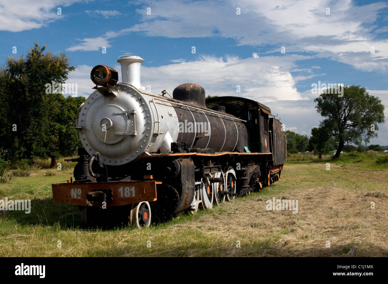 12th class,181,4-8-2,steam locomotive,rhodesia railways,north british locomotive company,livingstone railway museum,zambia Stock Photo