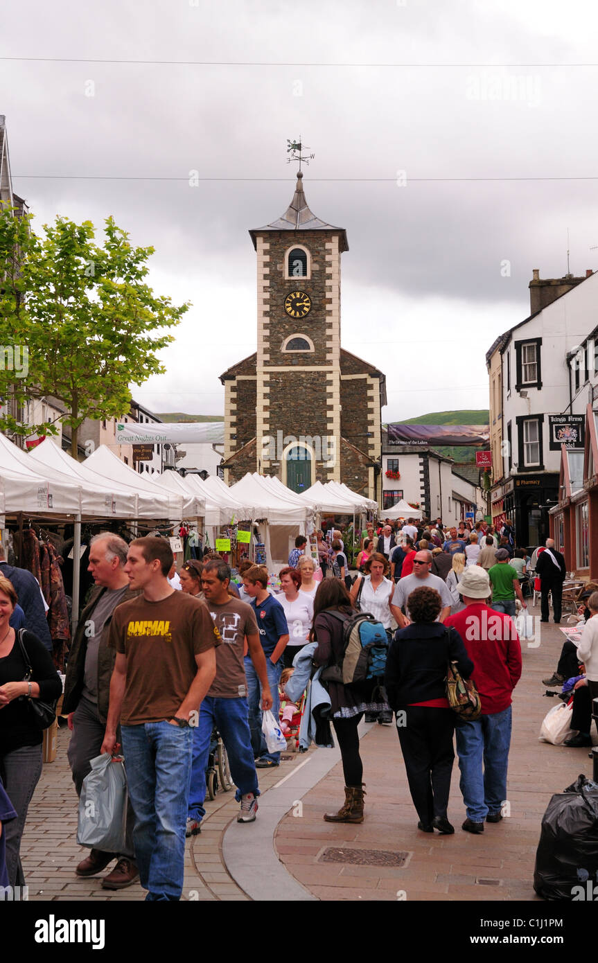 Keswick town centre, Cumbria Stock Photo Alamy