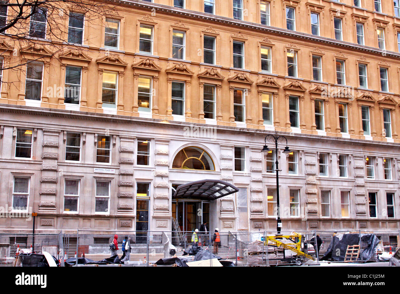 The Corinthia Hotel in Whitehall Place is thought to be part owned by a subsidiary of the Libyan Investment Authority (LIA). Stock Photo