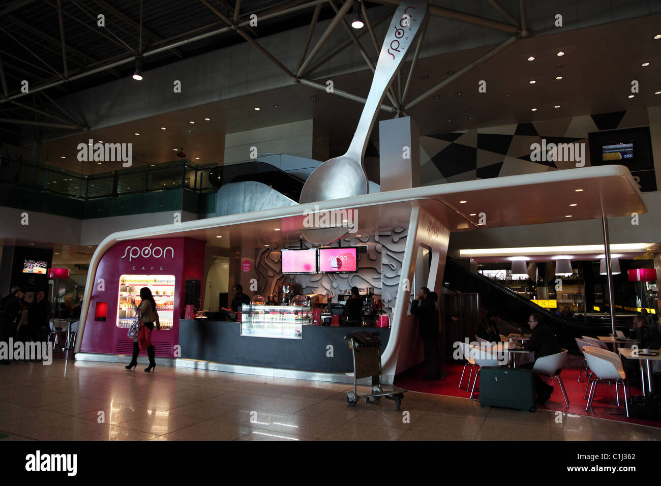 Spoon Cafe, Lisbon Airport, Portugal Stock Photo