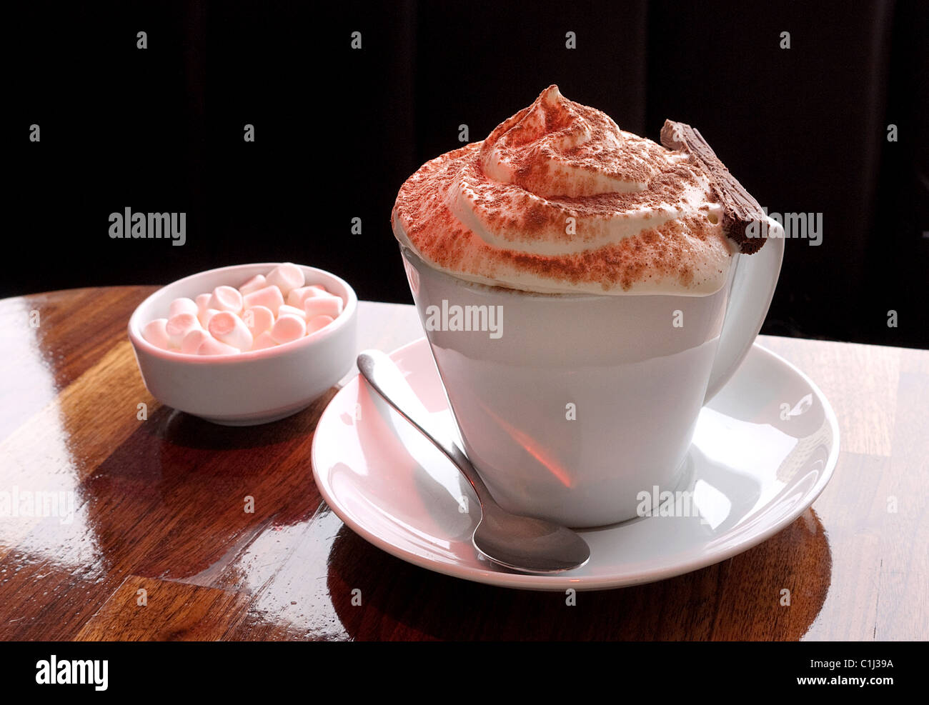 A cup of Hot Chocolate Stock Photo