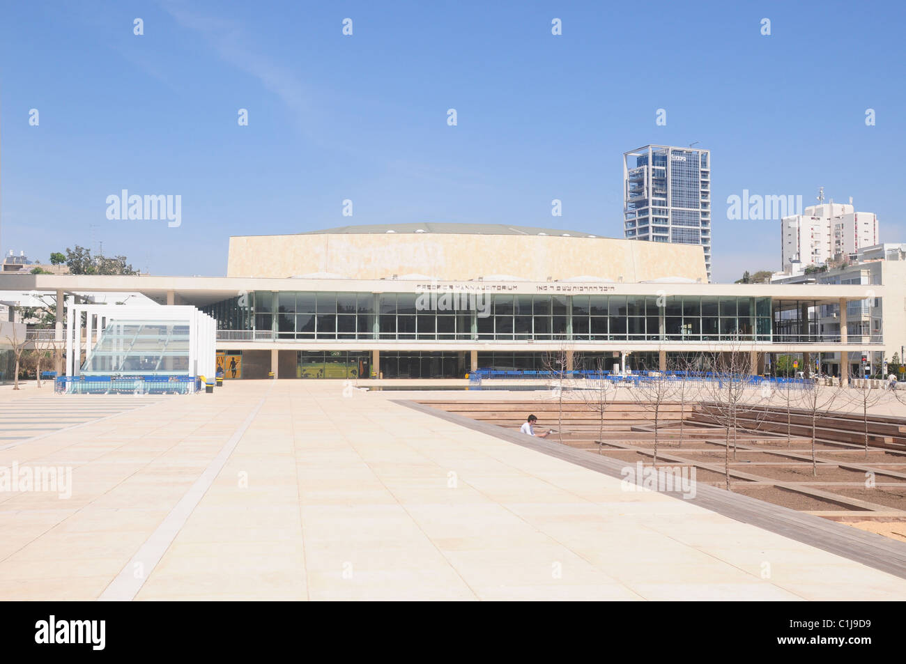Fredric R Mann Auditorium, home of the Israel symphony orchestra. Stock Photo