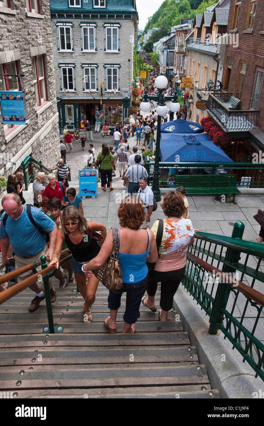 Quebec City, Quebec, Canada. Rue du Petit Champlain (Little Champlain