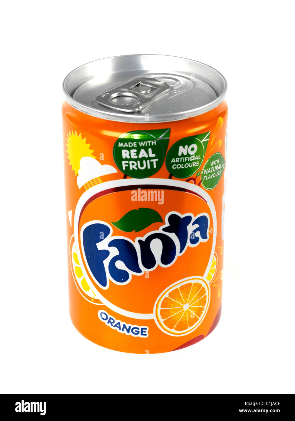 Tin of Fanta Drink Stock Photo