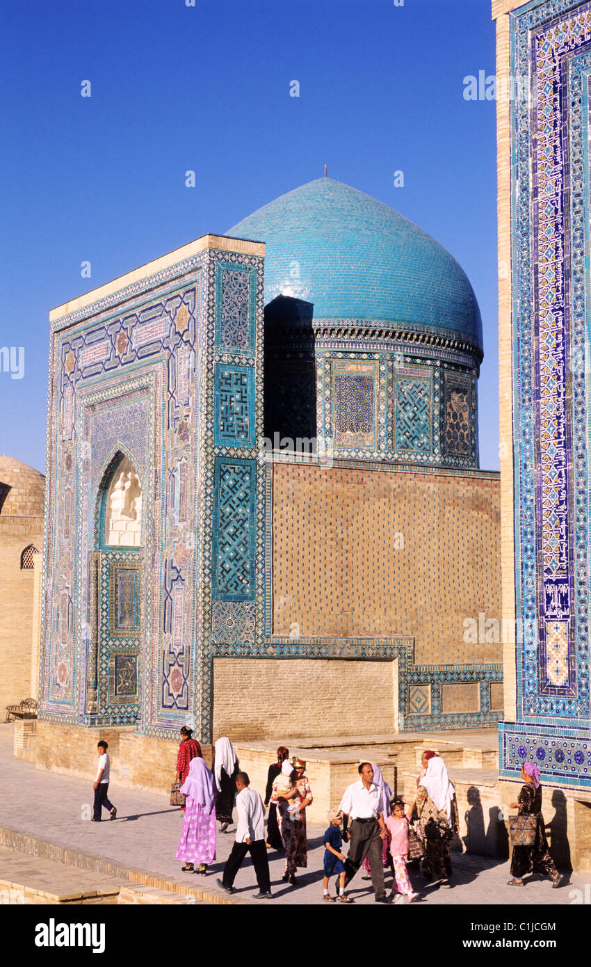 Uzbekistan, Samarkand, the Shah i Zinda necropolis Stock Photo