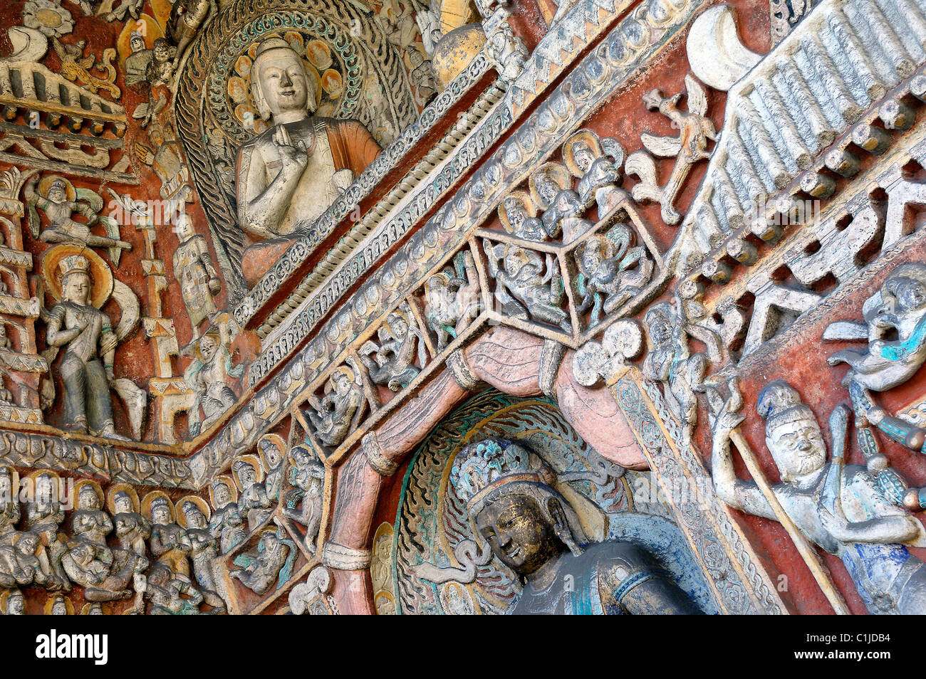 China Shanxi Datong the Yungang grottoes with their 252 caves & 51,000 ...