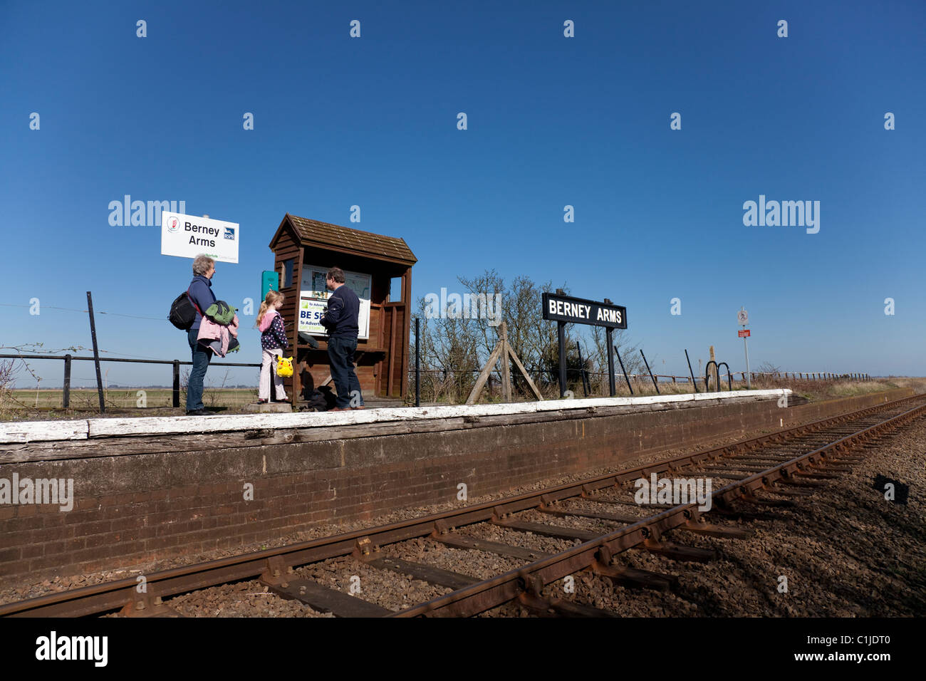 Berney Arms Railway Station Norfolk Stock Photo