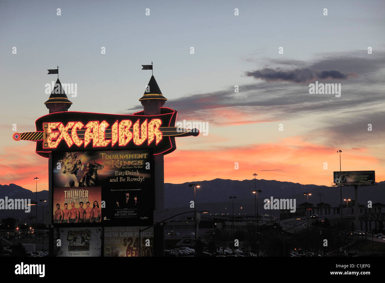 USA, Nevada, Las Vegas, Excalibur, hotel, casino, resort, Stock Photo