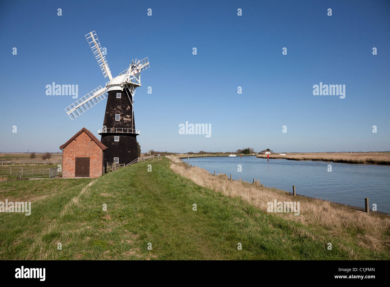 Berney Arms Windmill Norfolk Stock Photo