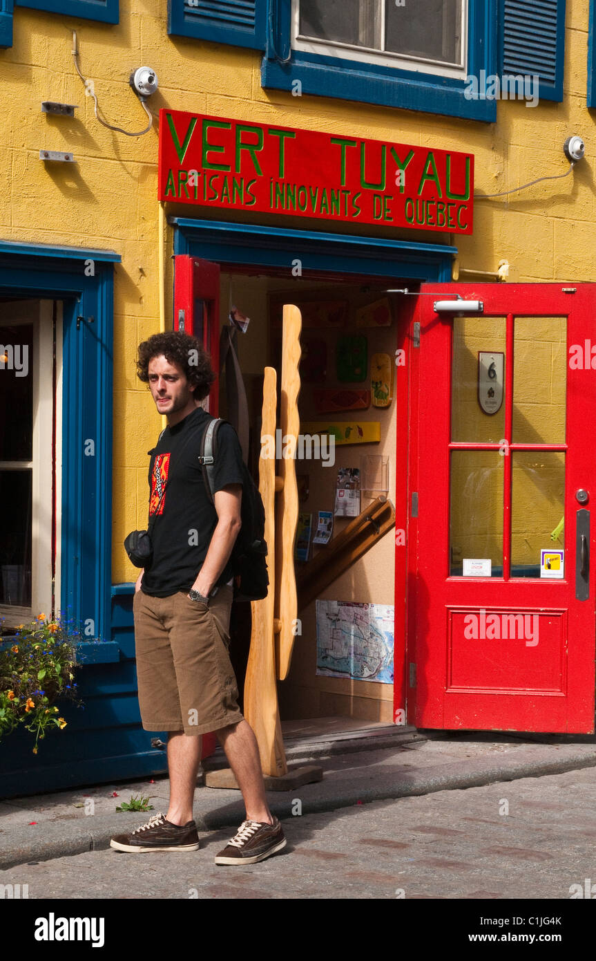 Quebec City, Quebec, Canada. Shopping in the Old City Stock Photo Alamy