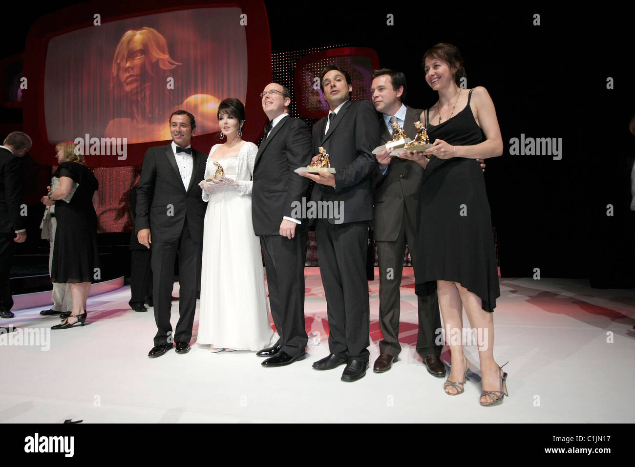 Isabelle Adjani and Prince Albert of Monaco with Guests Monte Carlo
