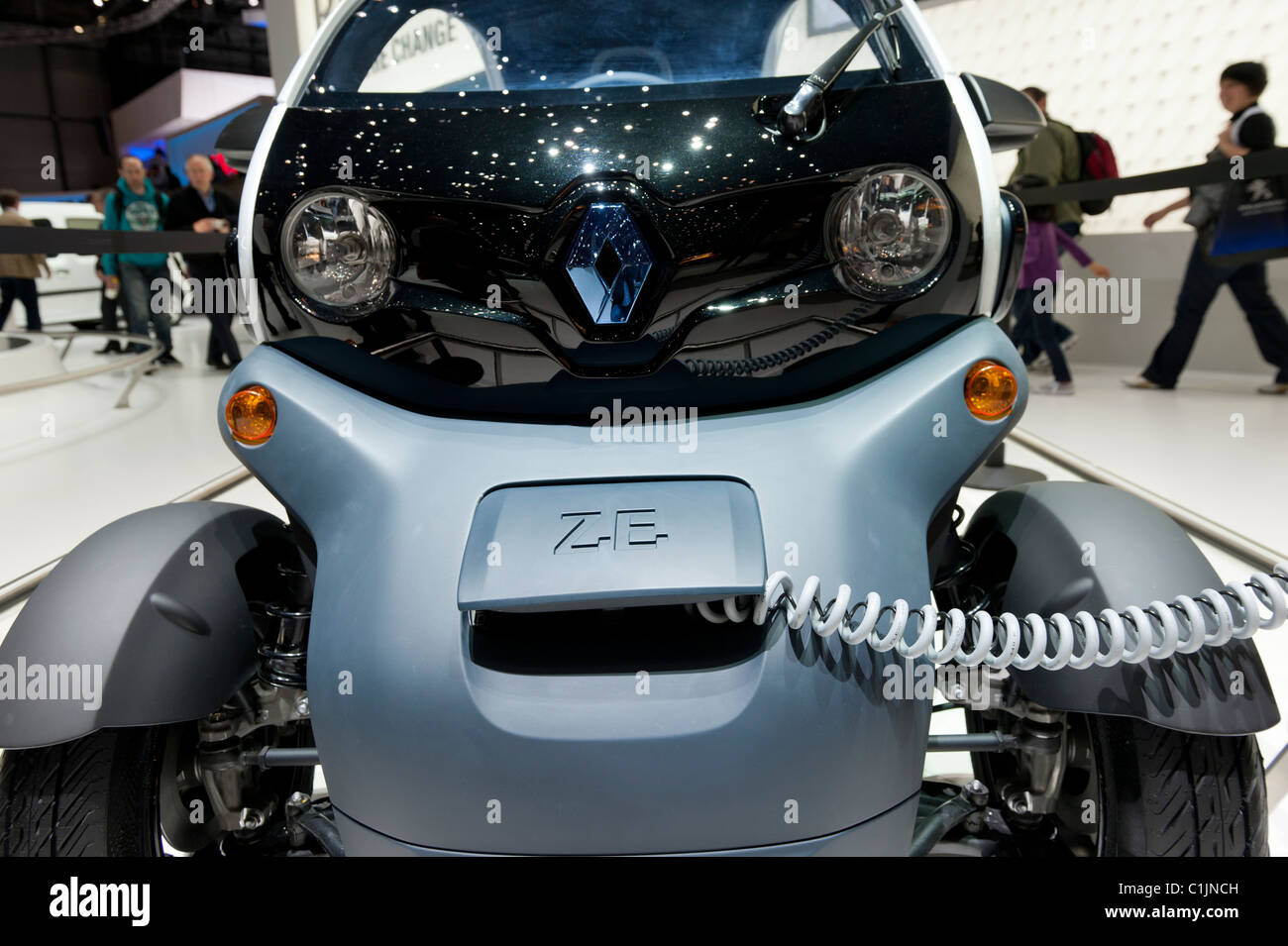 Renault twizy small electric vehicle hires stock photography and