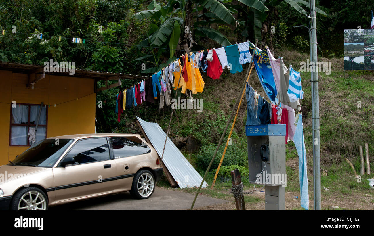 Laundry line Costa Rica Stock Photo Alamy