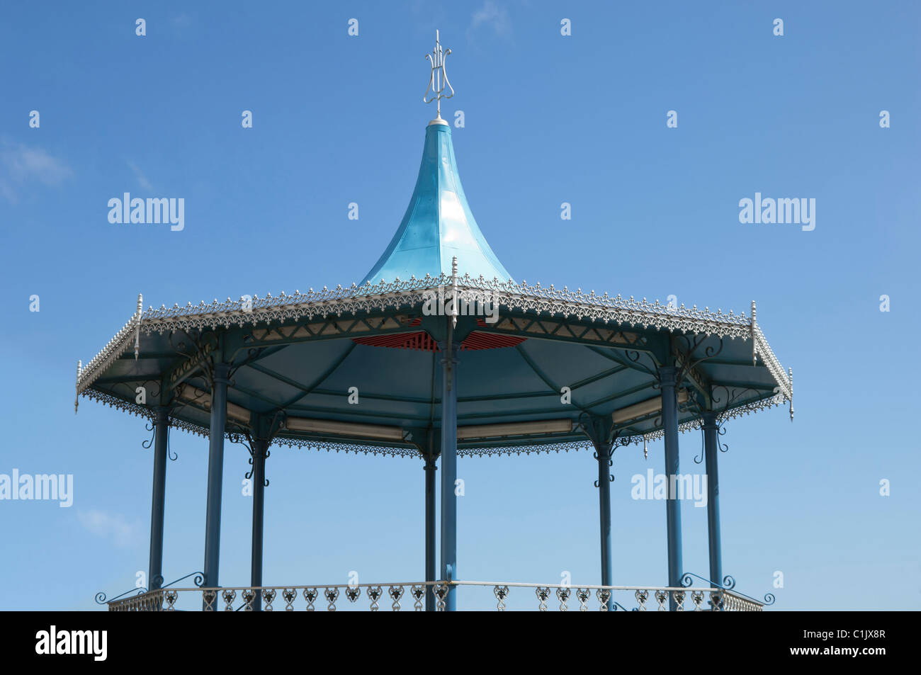 Romantic bandstand rooftop Stock Photo