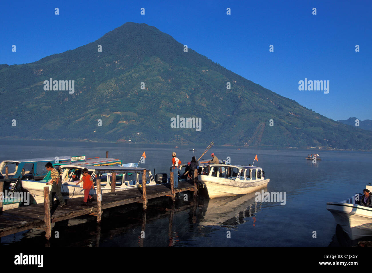 Guatemala, Solola Department, Atitlan Lake area, Santiago Atitlan Stock Photo