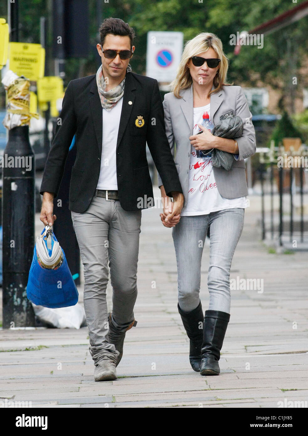 Kate Moss and Jamie Hince very much in love as they hold hands while out and about in North West London London, England Stock Photo Alamy