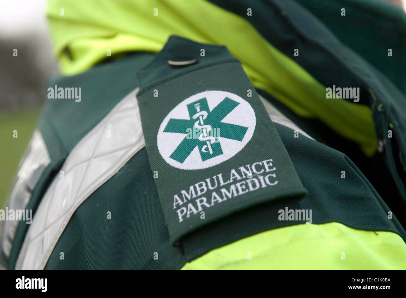 Eksklusiv At deaktivere designer Badge detail on the jacket of an Ambulance Paramedic Stock Photo - Alamy