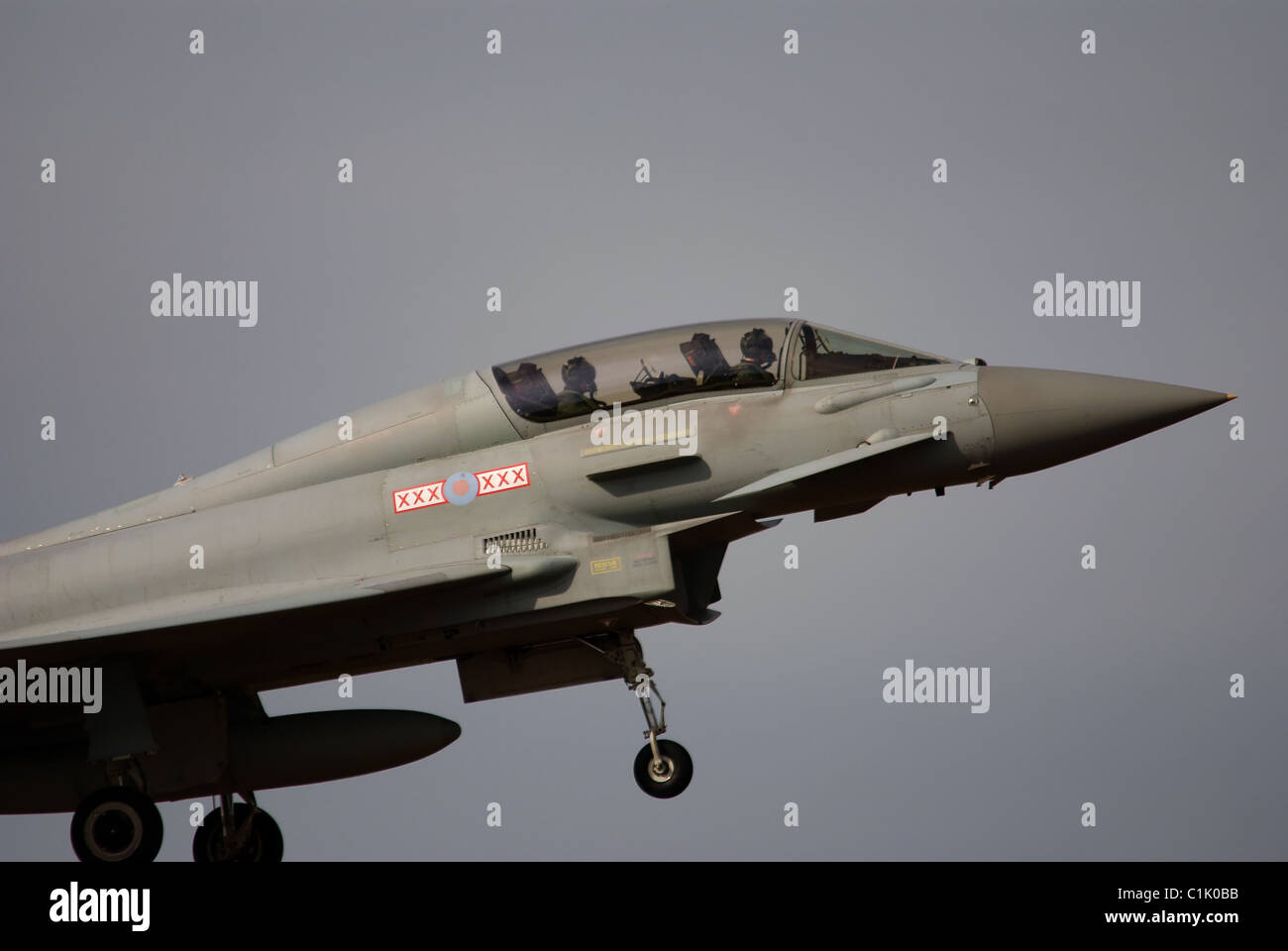 Close up of a Eurofighter in flight Stock Photo