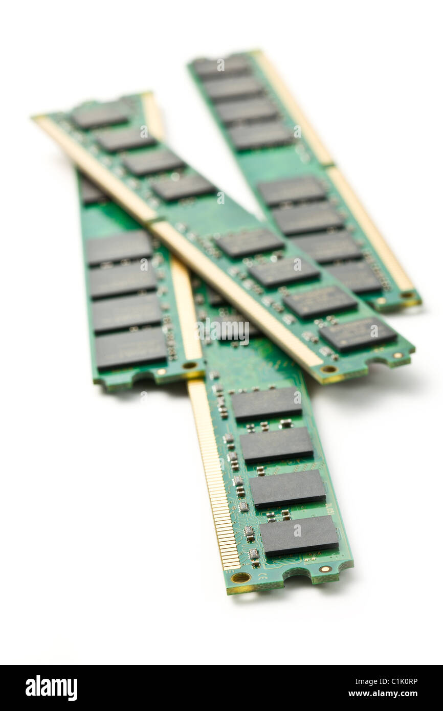 ram memory on white background Stock Photo