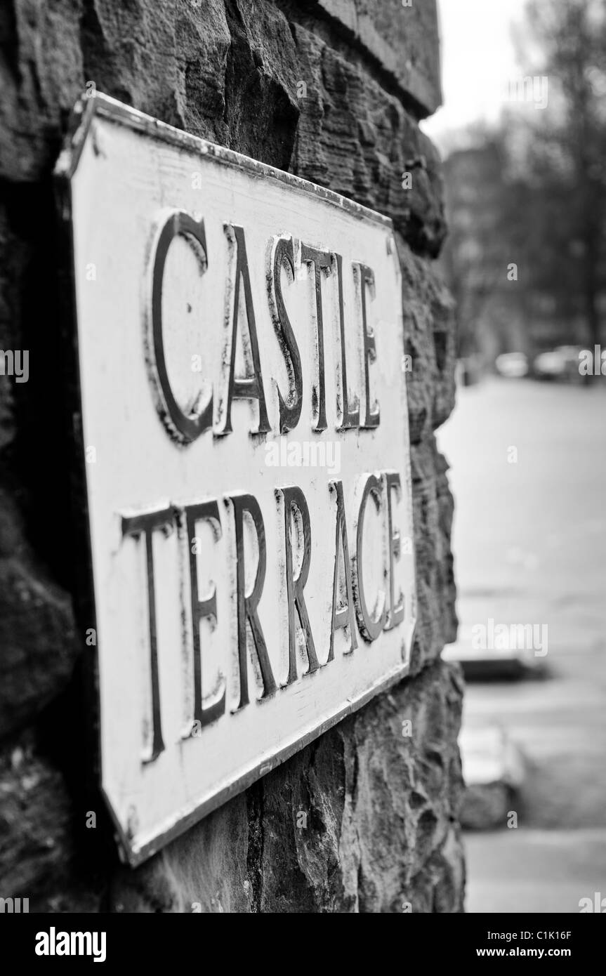 Castle Terrace street sign in Edinburgh, Scotland Stock Photo