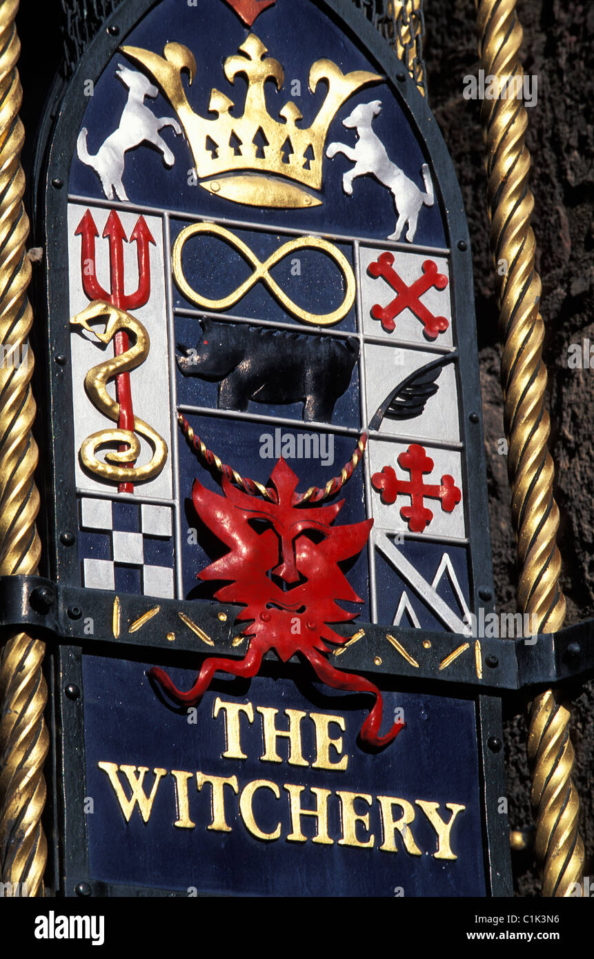 United Kingdom Scotland Edinburgh The Witchery was the office of the Edinburgh's witchcraf of the 15th century now converted to Stock Photo