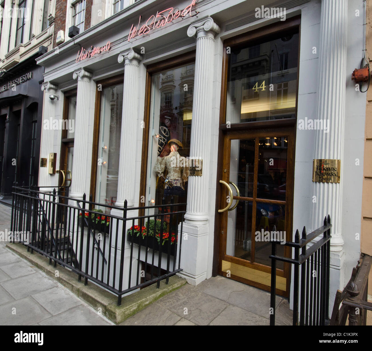 Vivienne Westwood shop , 44 Conduit Street, Westminster London Uk Stock