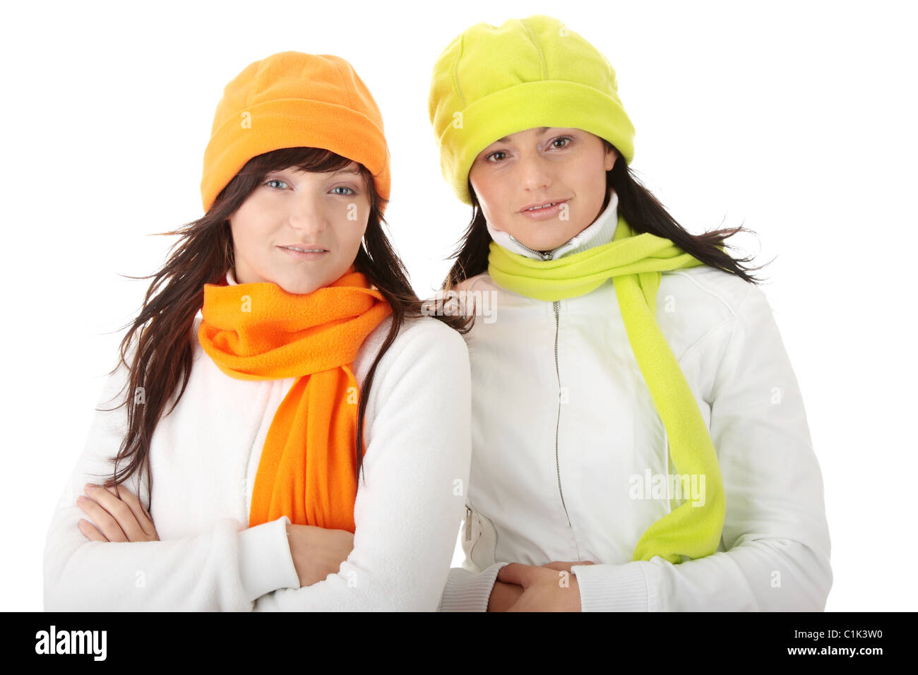 Two women in winter clothes hi-res stock photography and images - Alamy
