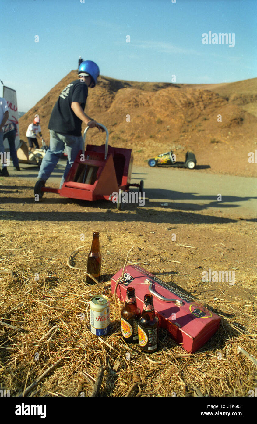 San Francisco Illegal Soapbox Derby Stock Photo Alamy
