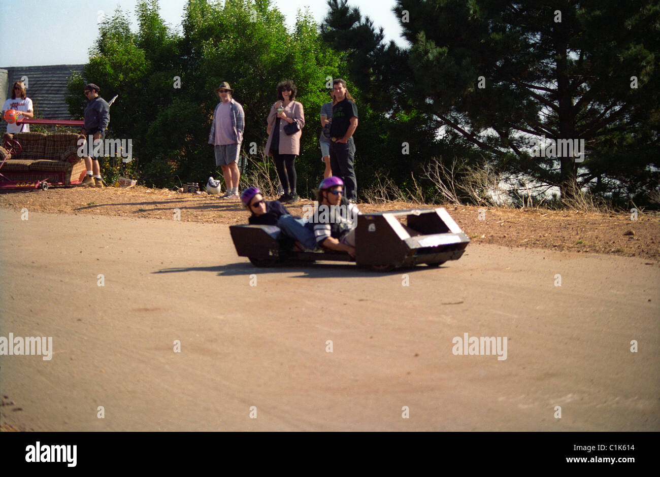 San Francisco Illegal Soapbox Derby Stock Photo Alamy
