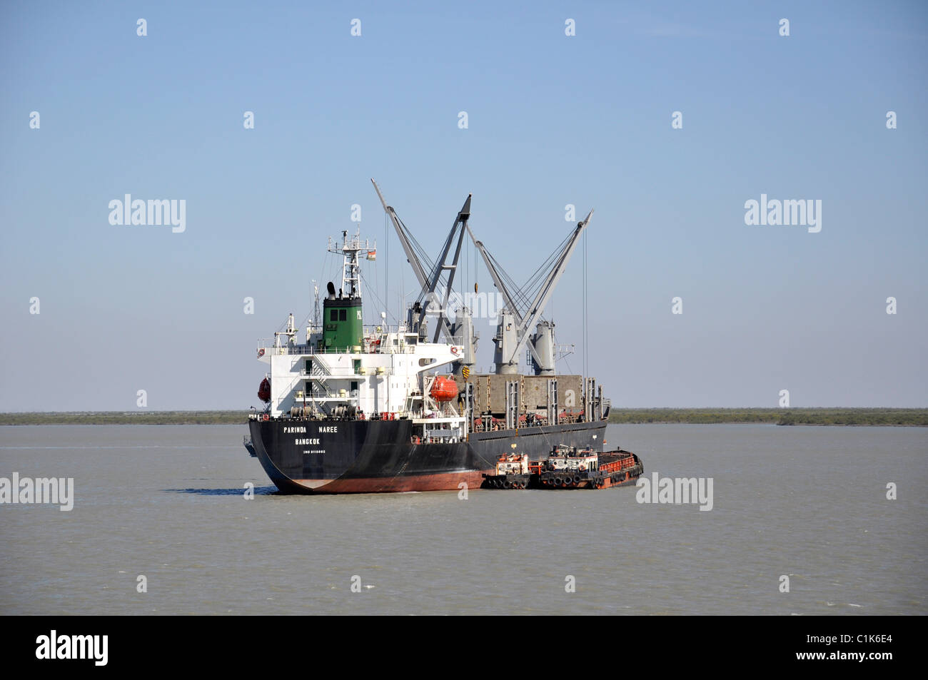 A  Ship in the sea Stock Photo