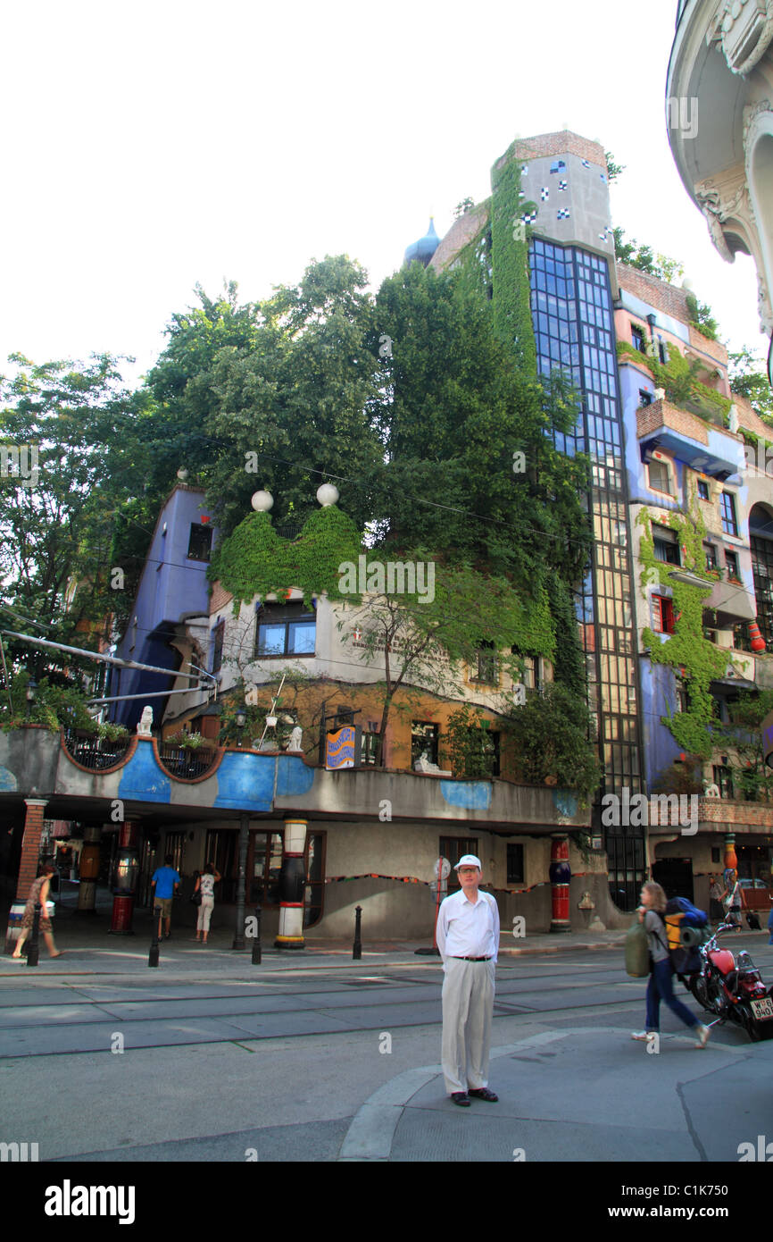 Hundertwasserhaus in Vienna Stock Photo