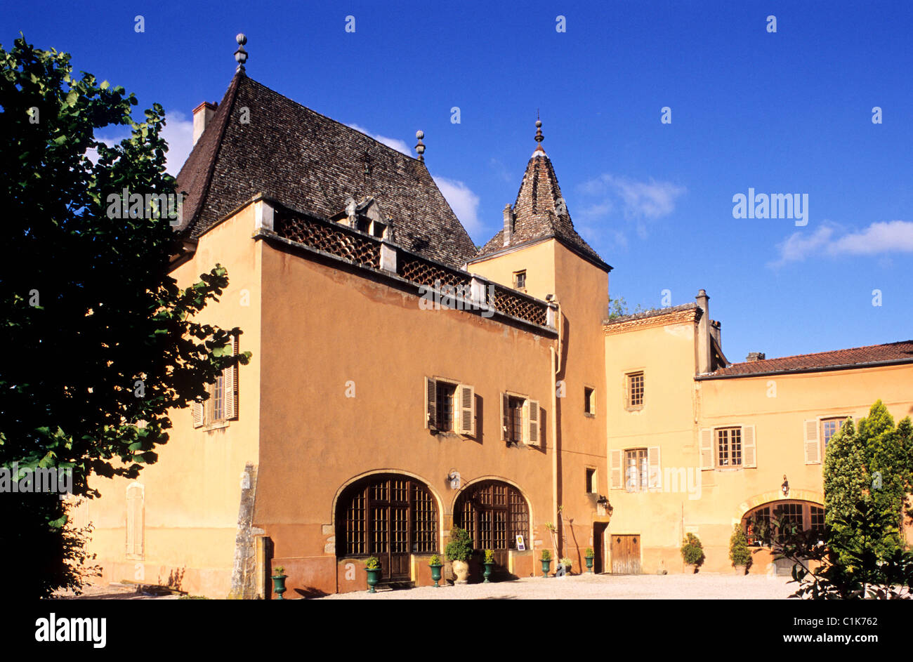 France, Rhone, Beaujolais region, Venerie castle Stock Photo