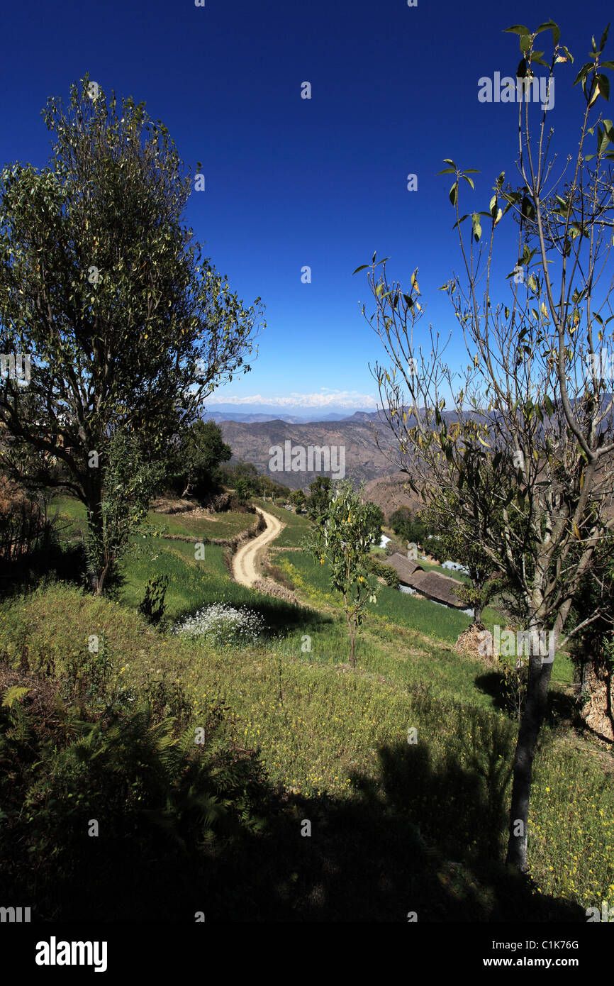 Nepali landscape Nepal Himalaya Stock Photo